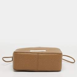 Pre Owned حقيبة كاميرا قماش وجلد بيج ميزون مارتن مارجلا 5AC