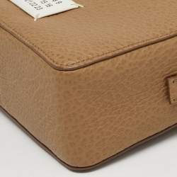 Pre Owned حقيبة كاميرا قماش وجلد بيج ميزون مارتن مارجلا 5AC