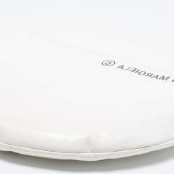 Pre Owned Maison Martin Margiela White Glossy Leather Ronde Round Pochette