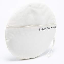Pre Owned Maison Martin Margiela White Glossy Leather Ronde Round Pochette