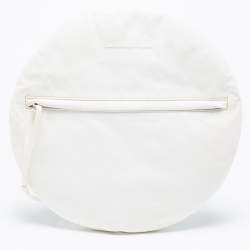 Pre Owned Maison Martin Margiela White Glossy Leather Ronde Round Pochette