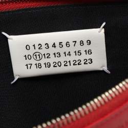 Pre Owned Maison Martin Margiela Red Leather Clutch