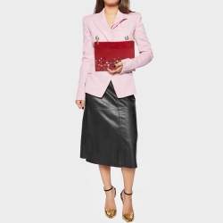 Pre Owned Maison Martin Margiela Red Leather Clutch