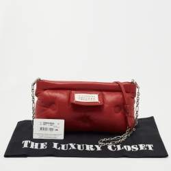 Pre Owned Maison Martin Margiela Red Quilted Leather Glam Slam Pochette