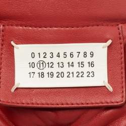 Pre Owned Maison Martin Margiela Red Quilted Leather Glam Slam Pochette