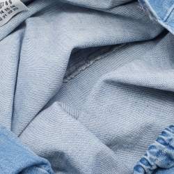 Pre Owned Maison Martin Margiela Blue Denim Large Hobo