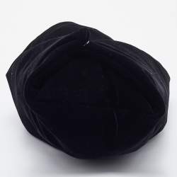 Pre Owned Maison Martin Margiela Black Velvet and Leather Hobo