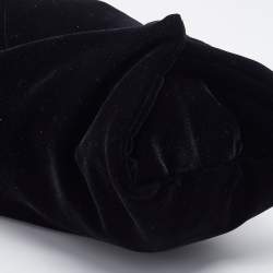Pre Owned Maison Martin Margiela Black Velvet and Leather Hobo
