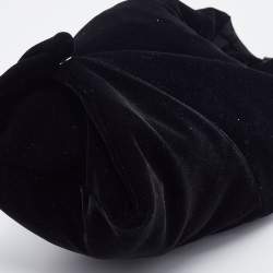 Pre Owned Maison Martin Margiela Black Velvet and Leather Hobo