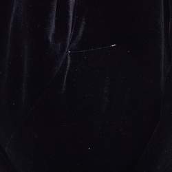Pre Owned Maison Martin Margiela Black Velvet and Leather Hobo