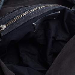 Pre Owned Maison Martin Margiela Grey Suede and Acrylic Flap Shoulder Bag