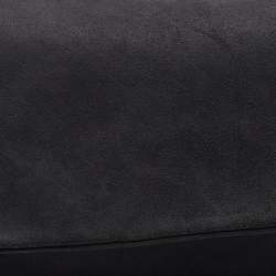 Pre Owned Maison Martin Margiela Grey Suede and Acrylic Flap Shoulder Bag