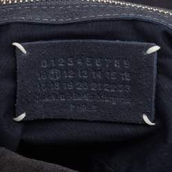 Pre Owned Maison Martin Margiela Grey Suede and Acrylic Flap Shoulder Bag