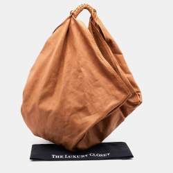 Pre Owned Maison Martin Margiela Brown Leather Oversized Hobo