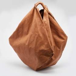 Pre Owned Maison Martin Margiela Brown Leather Oversized Hobo