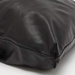 Pre Owned Maison Martin Margiela Black Leather Drawstring Shoulder Bag