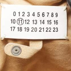 Pre Owned Maison Martin Margiela Black Leather Drawstring Shoulder Bag