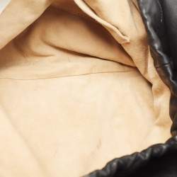 Pre Owned Maison Martin Margiela Black Leather Drawstring Shoulder Bag