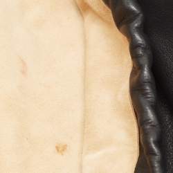 Pre Owned Maison Martin Margiela Black Leather Drawstring Shoulder Bag