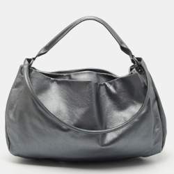 Pre Owned Maison Martin Margiela Silver Leather Shoulder Bag