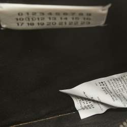 Pre Owned Maison Martin Margiela Black Glitter and Leather Four Stich Clutch