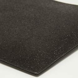 Pre Owned Maison Martin Margiela Black Glitter and Leather Four Stich Clutch