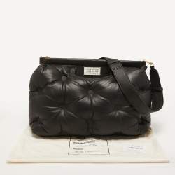 Pre Owned Maison Martin Margiela Black Leather Large Glam Sam Shoulder  Bag