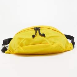 Pre Owned Maison Martin Margiela Yellow/Black Nylon and Leather Belt Bag 