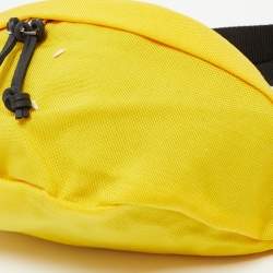 Pre Owned Maison Martin Margiela Yellow/Black Nylon and Leather Belt Bag 