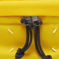 Pre Owned Maison Martin Margiela Yellow/Black Nylon and Leather Belt Bag 