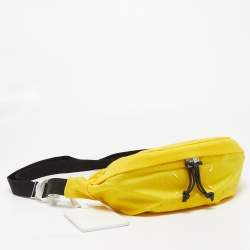 Pre Owned Maison Martin Margiela Yellow/Black Nylon and Leather Belt Bag 