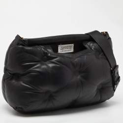 Pre Owned Maison Martin Margiela Black Leather  Glam Sam Bag