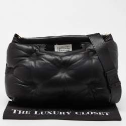 Pre Owned Maison Martin Margiela Black Leather  Glam Sam Bag