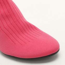 Maison Martin Margiela Pink Knit Fabric Ankle Length Boots Size 39