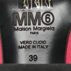 Maison Martin Margiela Pink Knit Fabric Ankle Length Boots Size 39