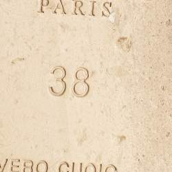 Pre Owned Maison Martin Margiela Blue Patent Leather Tabi Ballet Flats Size 38