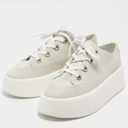 Maison Martin Margiela Grey Suede Tabi Lace Up Sneakers Size 39