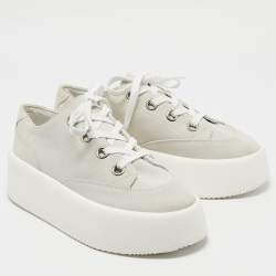Maison Martin Margiela Grey Suede Tabi Lace Up Sneakers Size 39