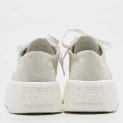 Maison Martin Margiela Grey Suede Tabi Lace Up Sneakers Size 39