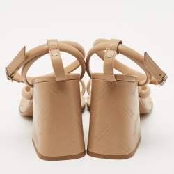 Maison Martin Margiela Beige Leather Square Toe Tabi Sandals Size 40