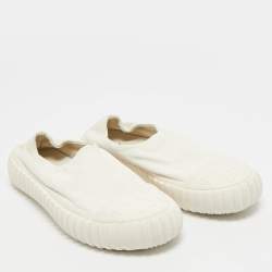 Pre Owned Maison Martin Margiela White Leather Slip On Sneakers Size 36