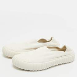 Pre Owned Maison Martin Margiela White Leather Slip On Sneakers Size 36