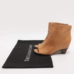 مملوكة مسبقًا Maison Martin Margiela Size 36 Tan Leather Peep Toe Booties