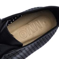 Pre Owned Maison Martin Margiela Perforated Leather Lace Low Top Sneakers Size 37