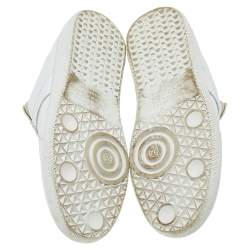 Pre Owned Maison Martin Margiela White Leather Slip on Sneakers Size 39