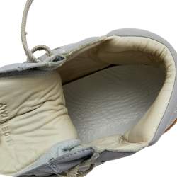 Pre Owned Maison Martin Margiela Grey Leather High Top Sneakers Size 38