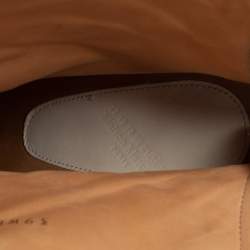 Pre Owned Maison Martin Margiela Green Lurex Fabric Ankle Boots Size 39