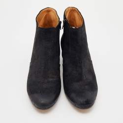 Maison Martin Margiela Black Suede Wedge Boots Size 38