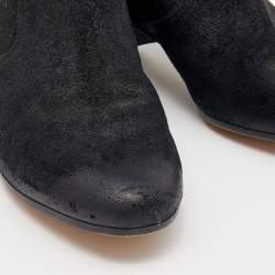 Maison Martin Margiela Black Suede Wedge Boots Size 38