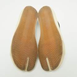 Pre Owned Maison Martin Margiela Black Glitter Tabi Low Top Sneakers Size 37